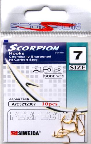 Крючок SIWEIDA "Scorpion" Sode W/R №16 Gold (10шт.)