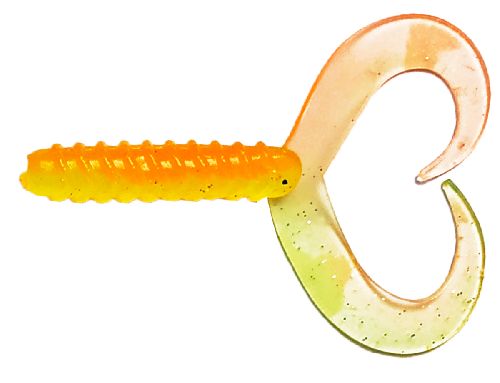 Приманка силиконовая  SIWEIDA "Double Tail Grub" 7,5см 2,7г (6шт.) цв. 283